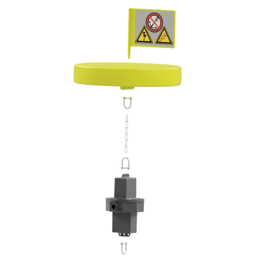 Quattro DB ultrasonic algae control unit on a buoy.